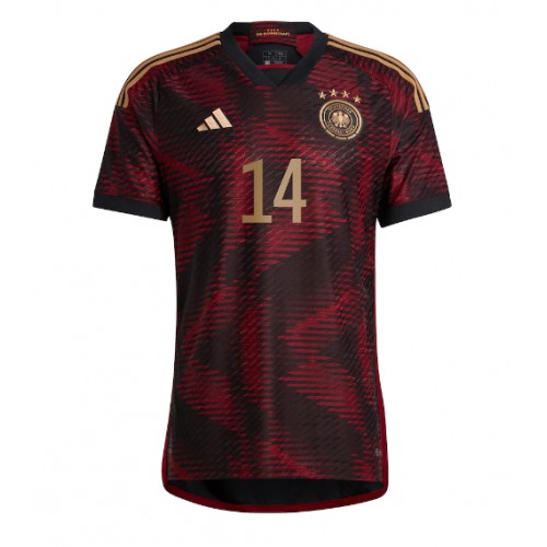 Tyskland Jamal Musiala #14 Bortatröja VM 2022 Kortärmad